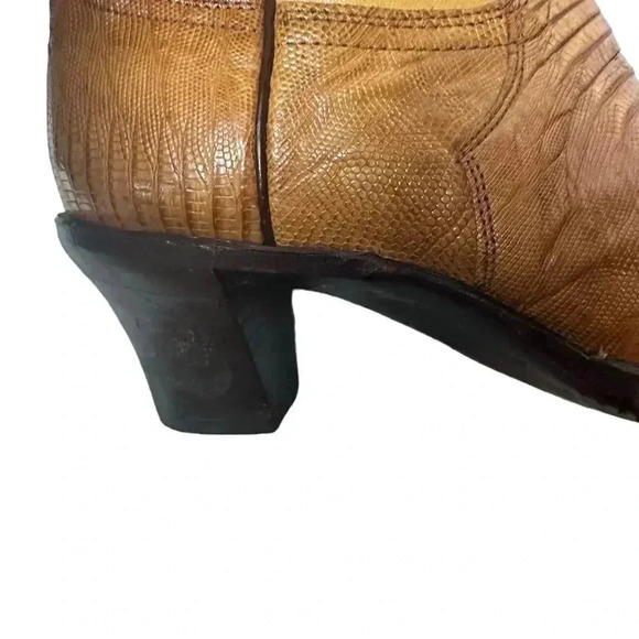 🔥 Host Pick🔥Justin Lizard Leather Cowboy Boots Style 9072 size 5.5E - Picture 7 of 12